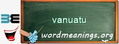 WordMeaning blackboard for vanuatu